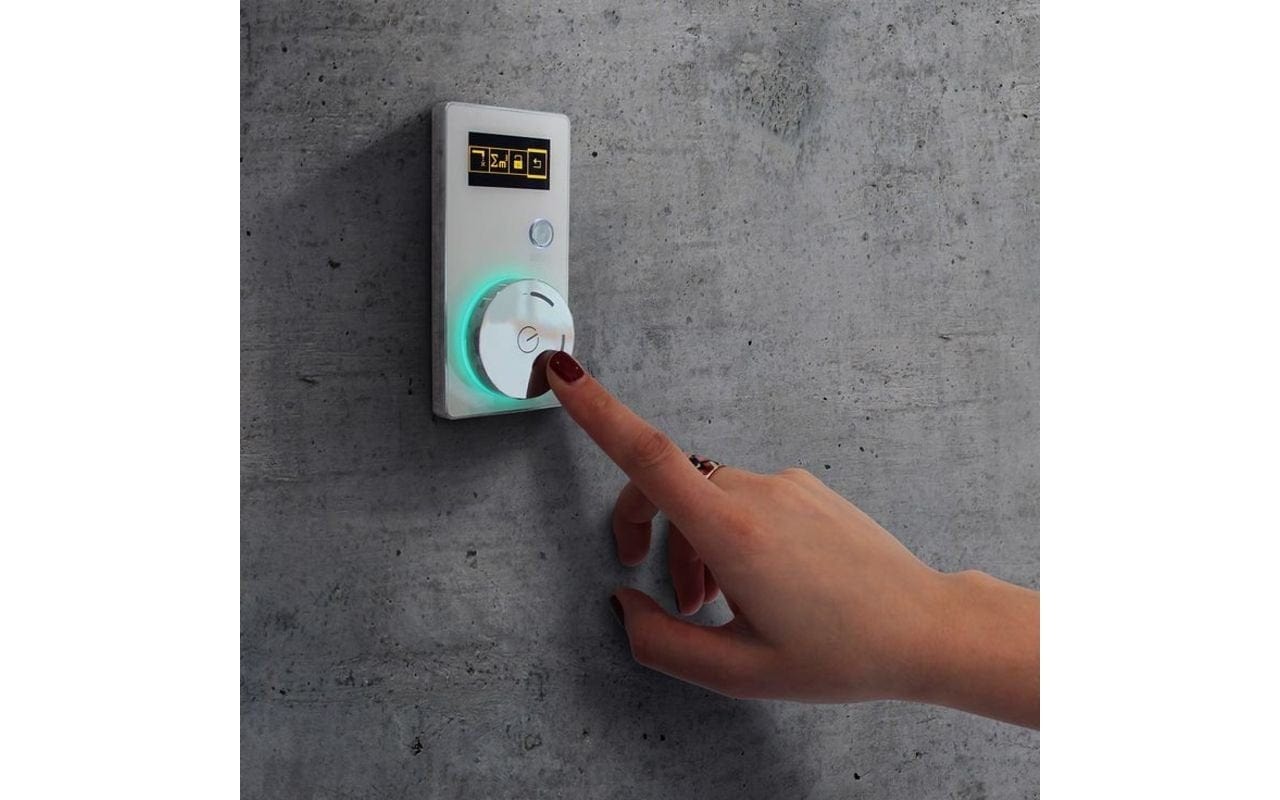 Aquatica Control de Regadera Multiplex Trio Blanco, Control de Regadera Digital con 3 Tomas Terentti