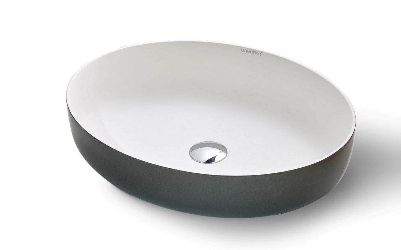 Aquatica Lavabo Aurora Ovalado Gunmetal / Blanco Terentti