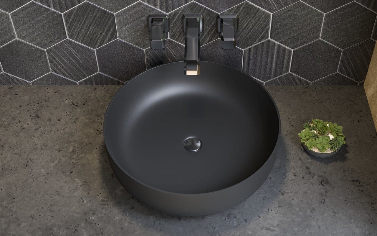Aquatica Lavabo Aurora Redondo Negro Terentti