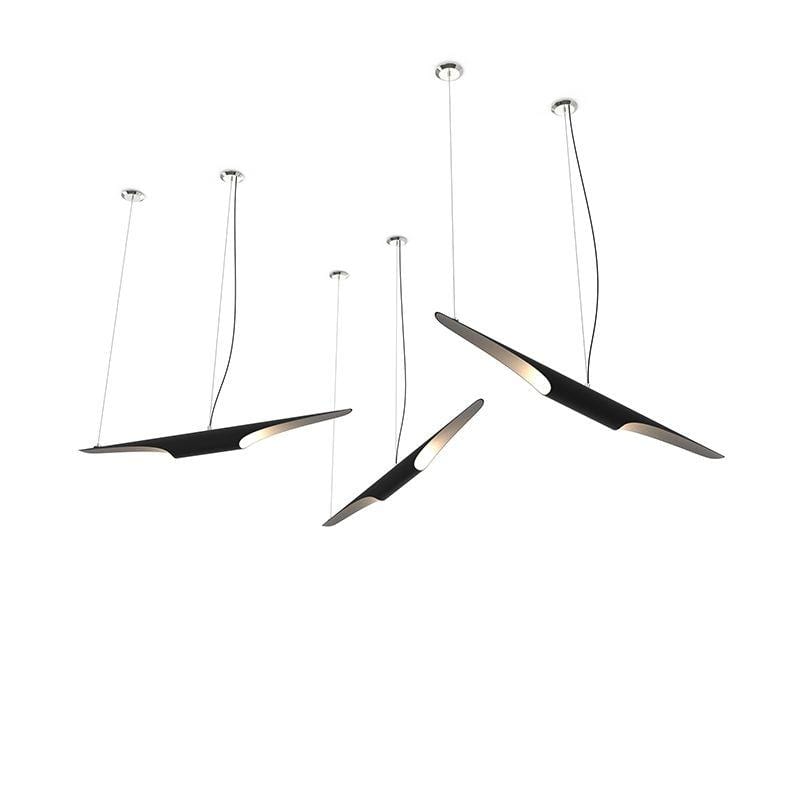 Delightfull Lámpara Colgante o Candíl exterior negro mate interior chapa de oro Coltrane Suspensión Terentti
