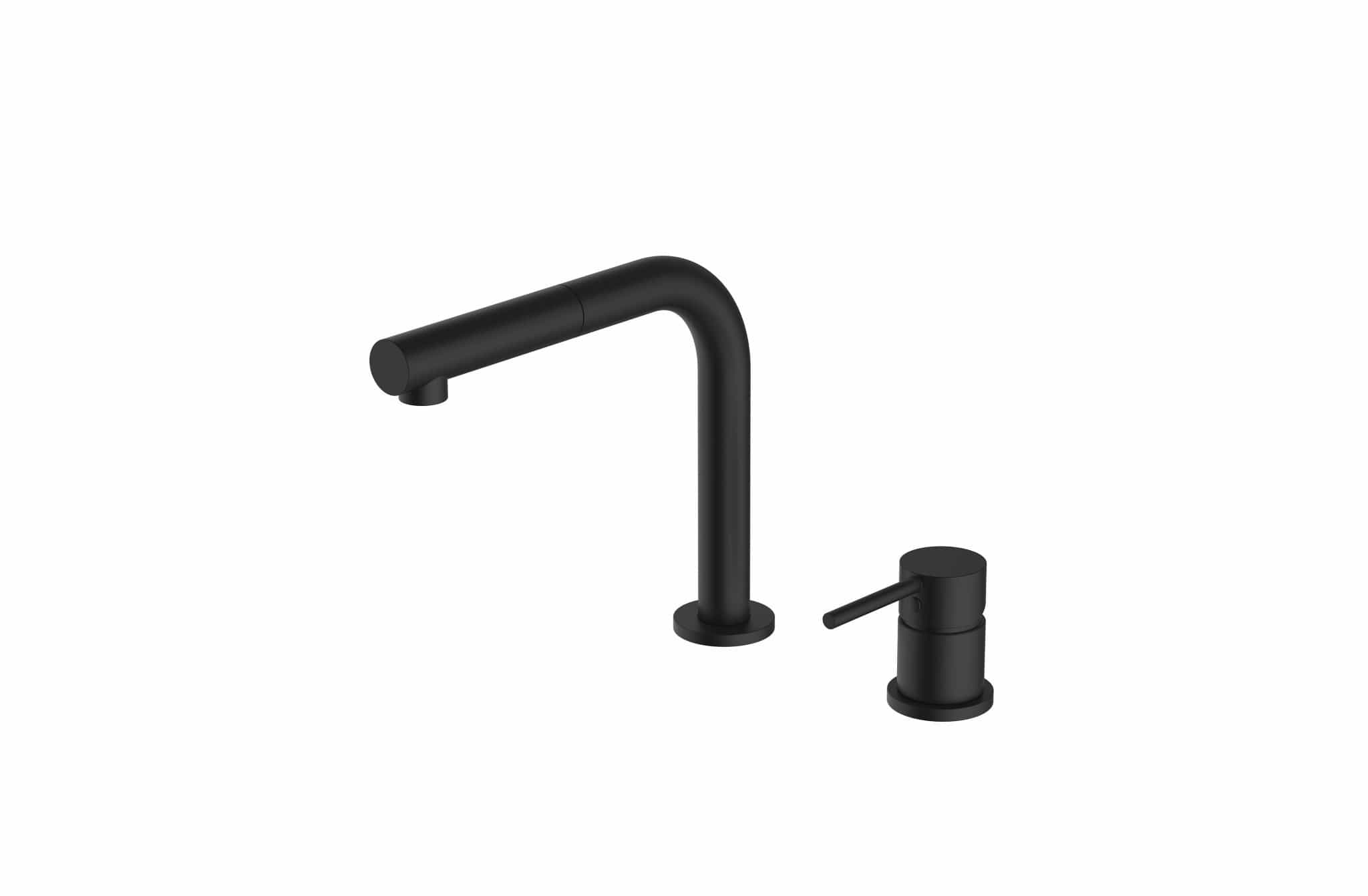 Aquatica Grifería Cocina Negro Matte Llave de Cocina 08125 Terentti