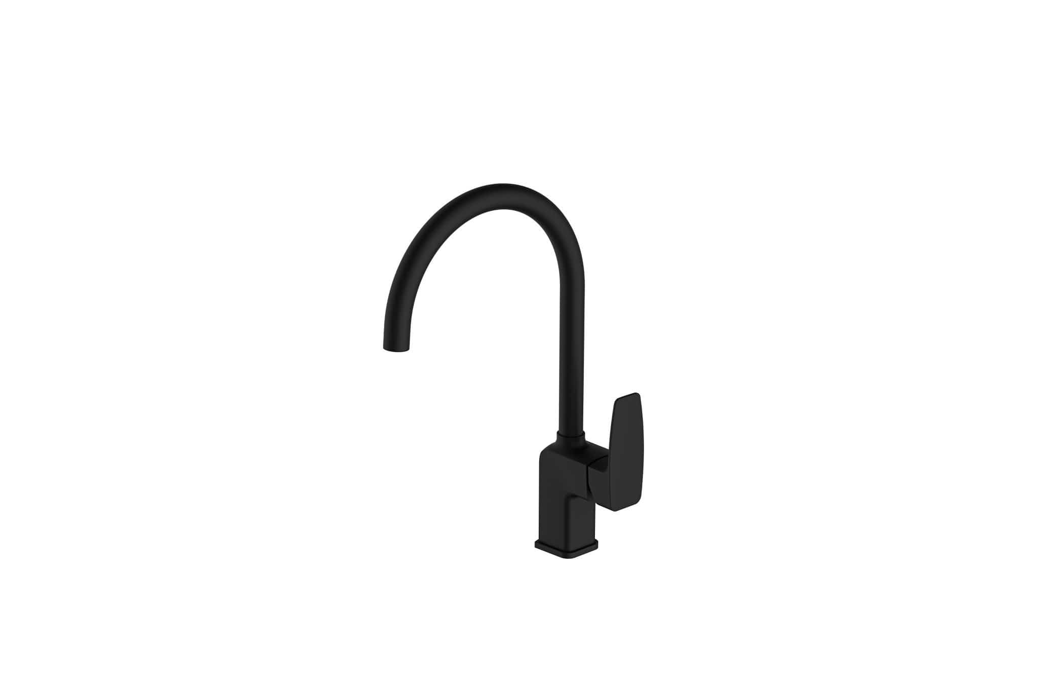 Aquatica Grifería Cocina Negro Matte Llave de Cocina 30115B Terentti