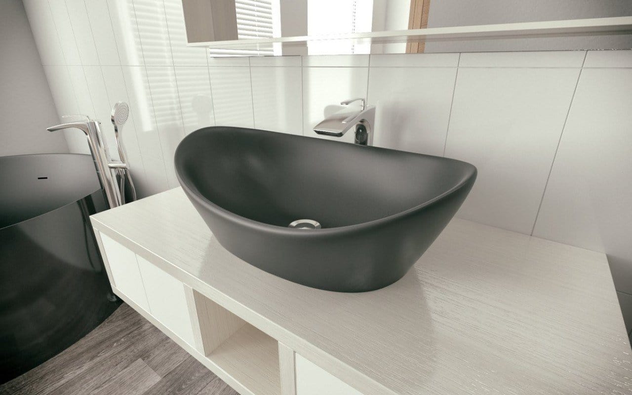 Aquatica Lavabo Luna Negro Terentti