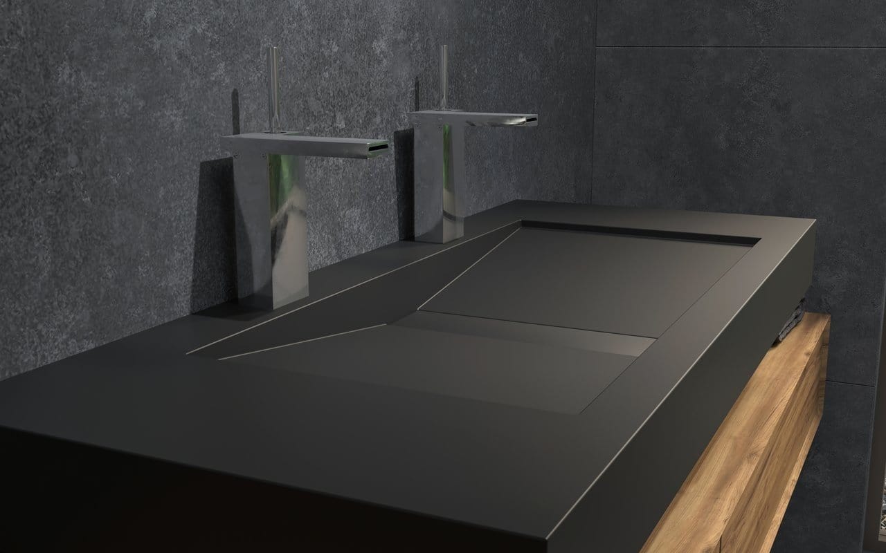 Aquatica Lavabo Millennium-120 - Negro Terentti