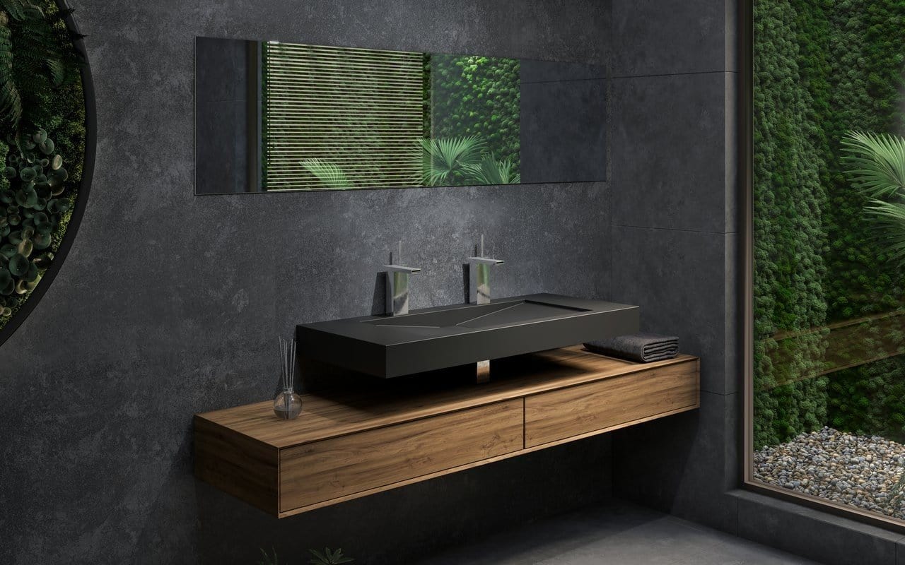 Aquatica Lavabo Millennium-120 - Negro Terentti