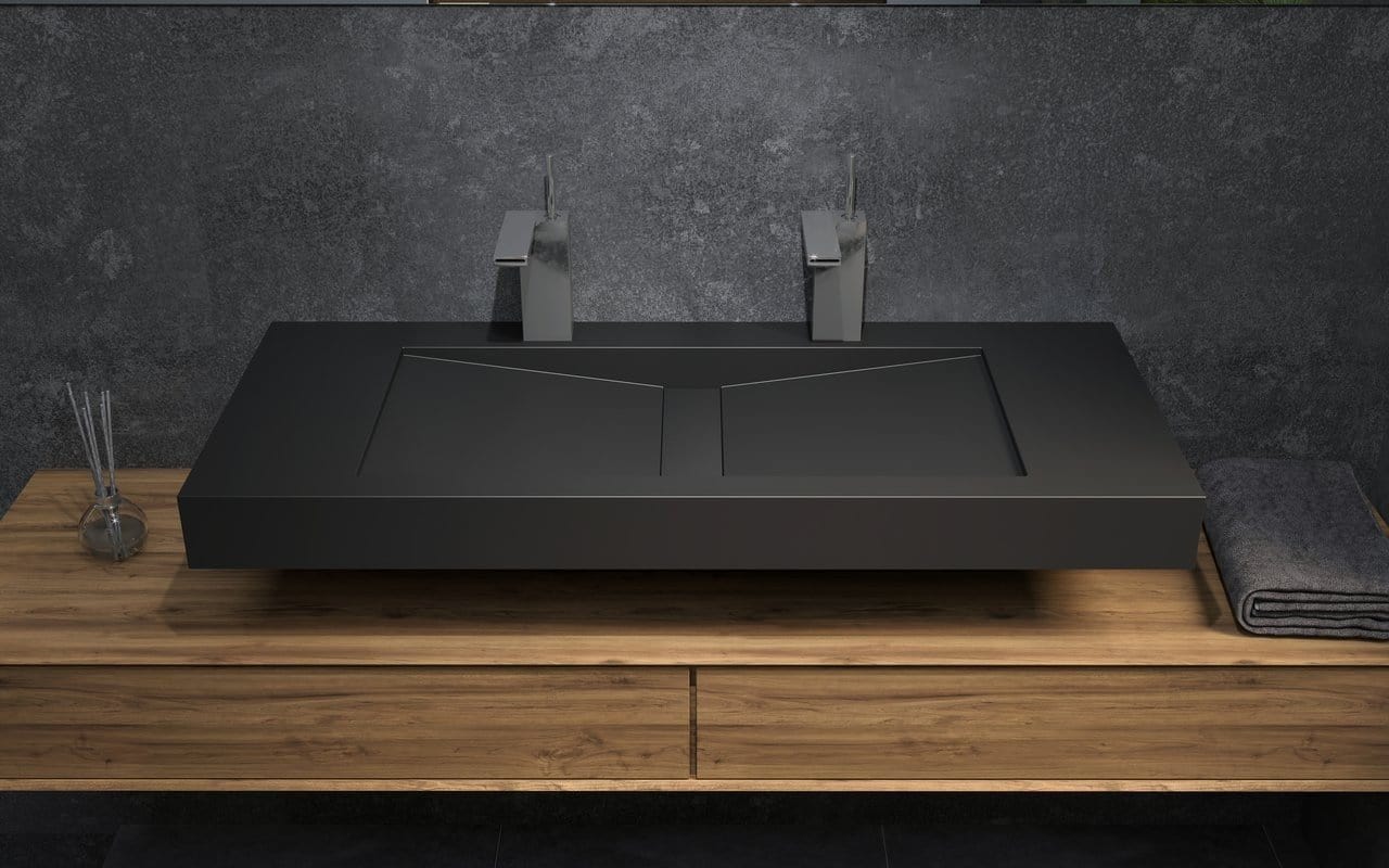 Aquatica Lavabo Millennium-120 - Negro Terentti