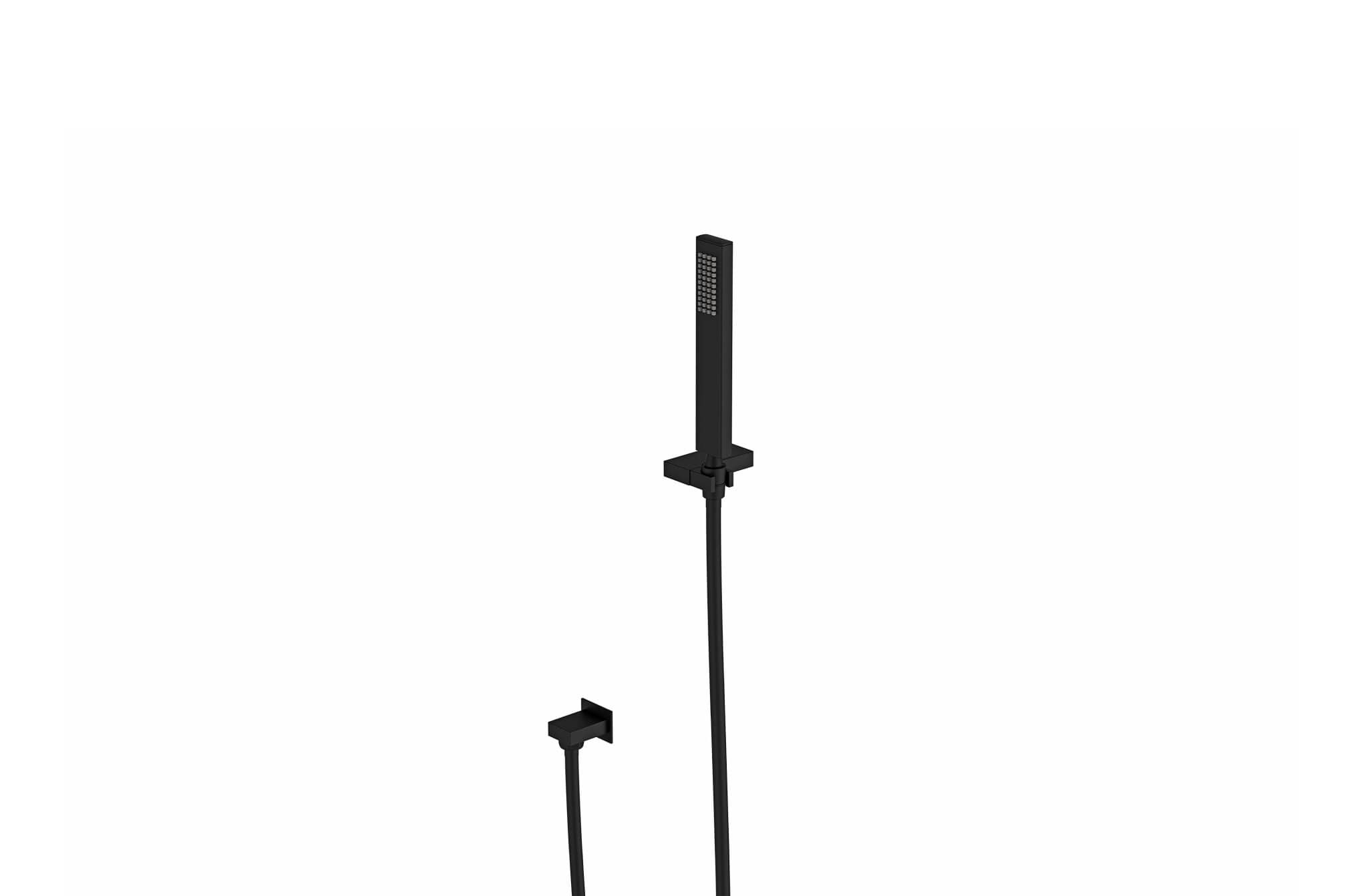 Aquatica Regadera Negro Matte Regadera de Mano S3101 Terentti