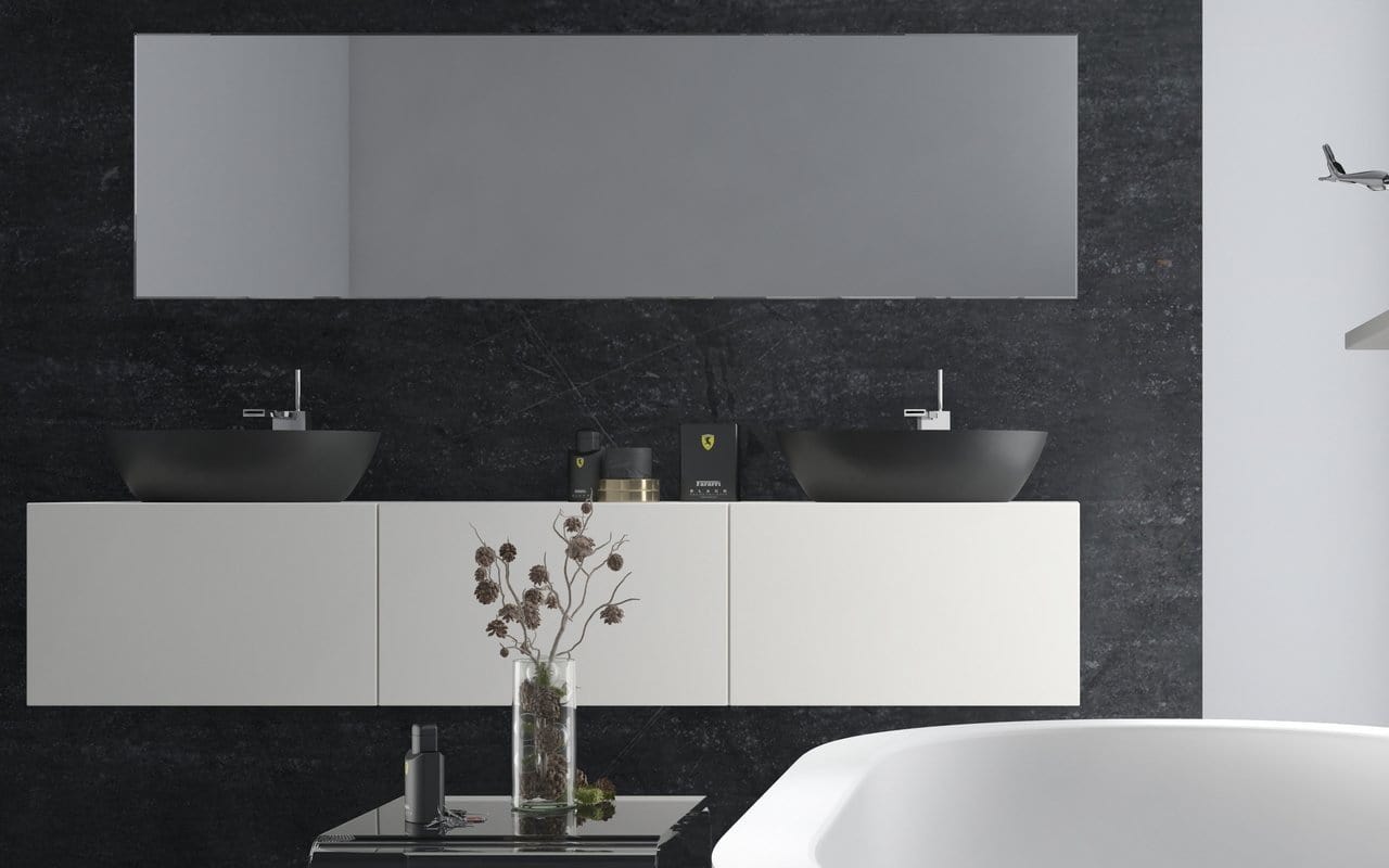 Aquatica Lavabo Sensuality - Gunmetal y Blanco Terentti