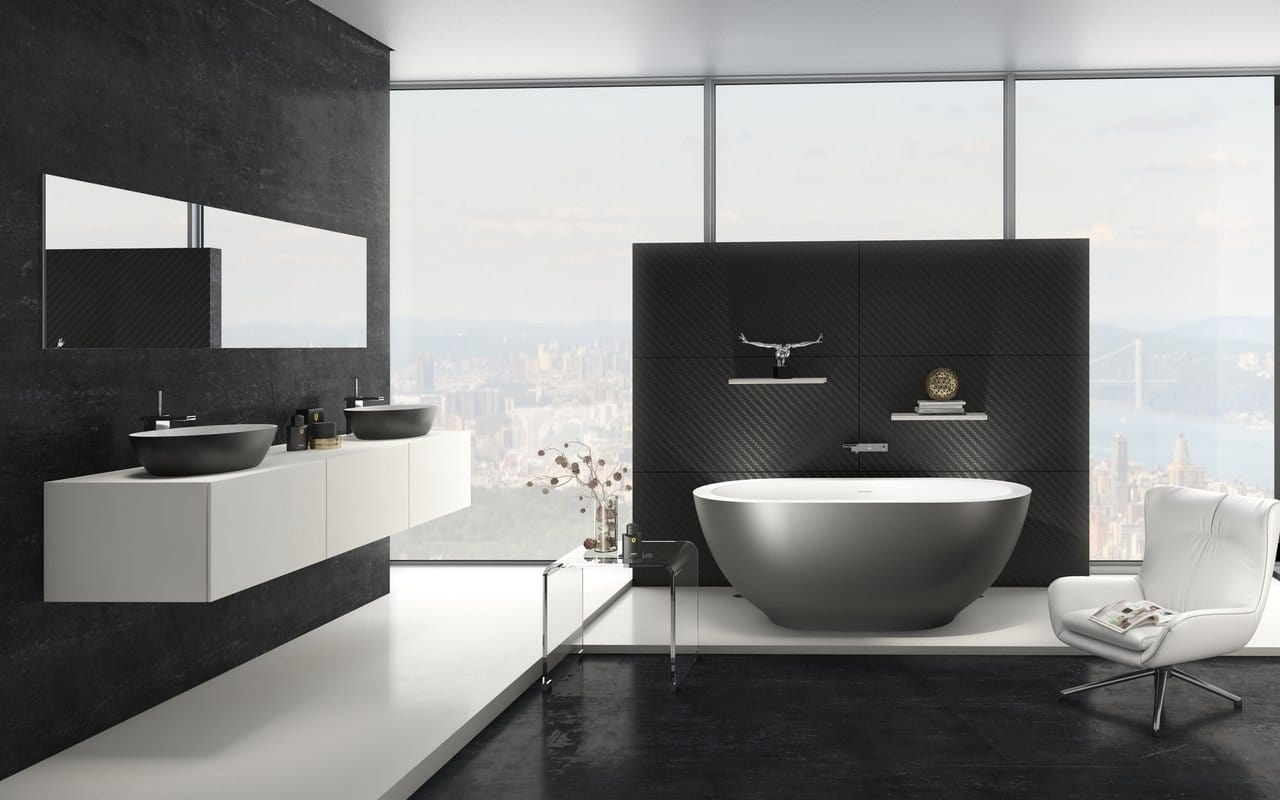 Aquatica Lavabo Sensuality - Gunmetal y Blanco Terentti