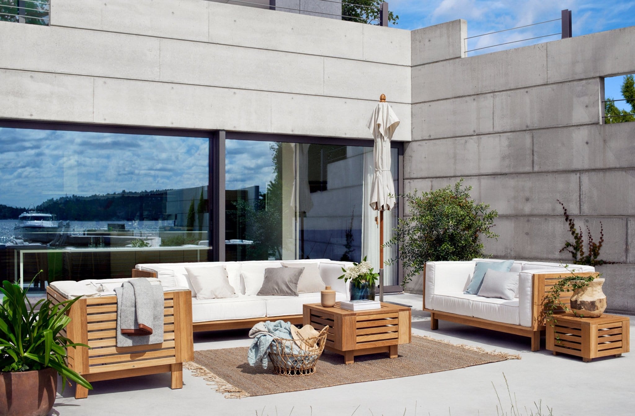 Skargaarden Sillones para Exterior Skanör Sillón de 3 plazas SKAN3-T Terentti