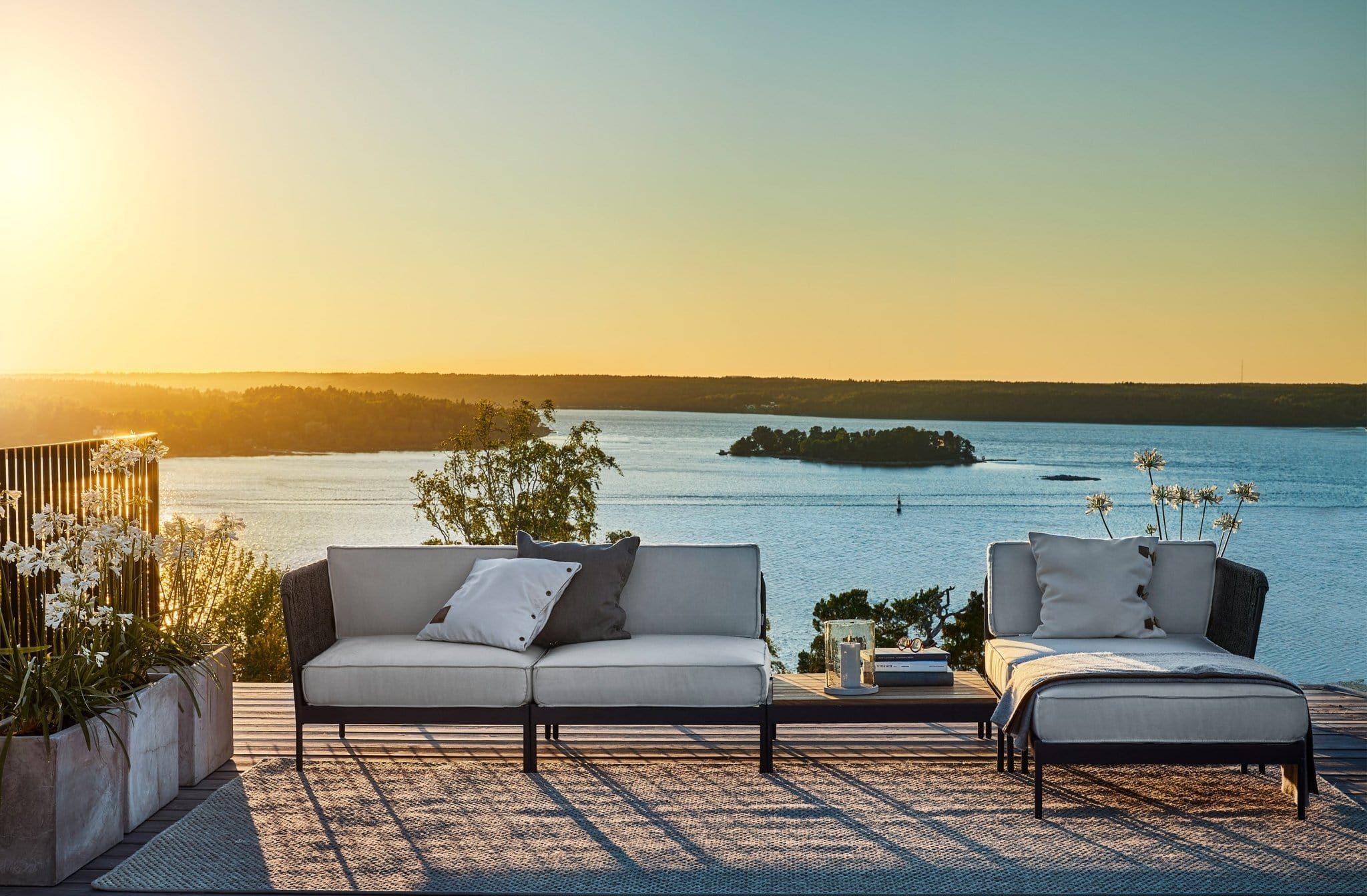 Skargaarden Sillón para exterior Sofá esquinero Lido LIDC-DG Terentti