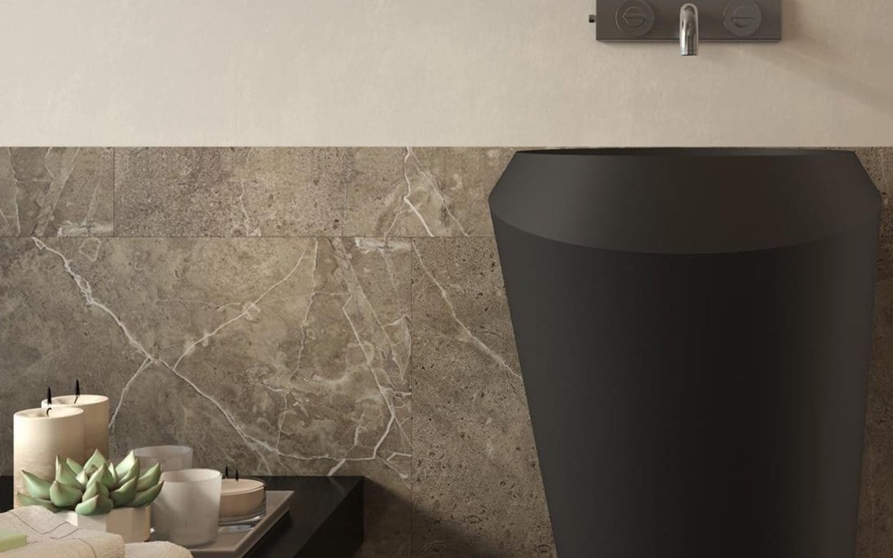 Aquatica Lavabo Solo Negro Terentti