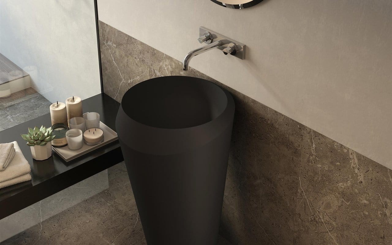 Aquatica Lavabo Solo Negro Terentti